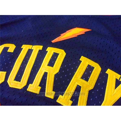 Camiseta Golden State Warriors Stephen Curry #30 Retro Azul